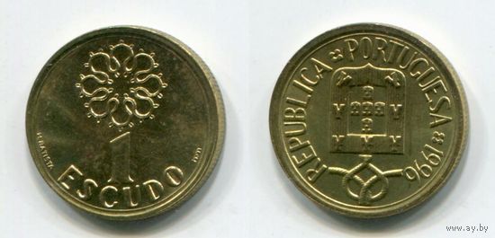 Португалия. 1 эскудо (1996, aUNC)