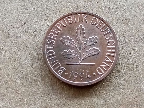 ФРГ 1 пфенниг, 1994"D" (К-U-)