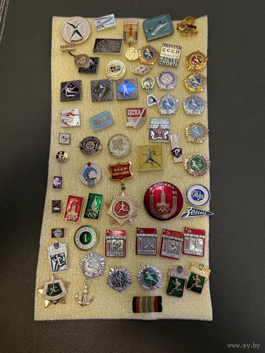 Значки спорт с рубля