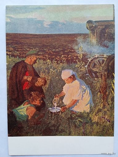 1959. Соцреализм. Пластов. Ужин трактористов