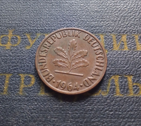 2 пфеннига 1964 (F) Германия ФРГ #02