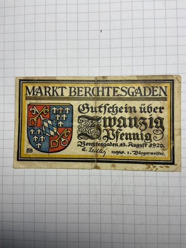 Нотгельд 20 пфеннигов Германия-3012