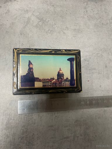 Шкатулка СССР. Роспись, лак, винтаж