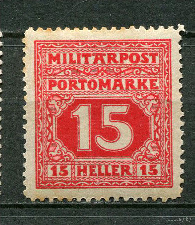 Босния и Герцоговина (Австро-венгерская администрация) - 1916/1918 - Цифры 15H. Portomarken - [Mi.19p] - 1 марка. MH.  (Лот 71CD)