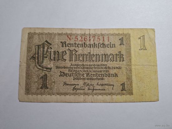 Германия 1 марка 1937 с 1 копейки!