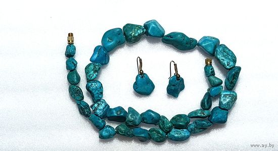 Бусы-ожерелье бирюза.