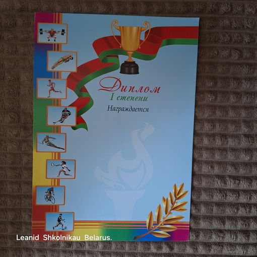 Диплом 1 степени спорт. (чистый). ПРОДАЮ.