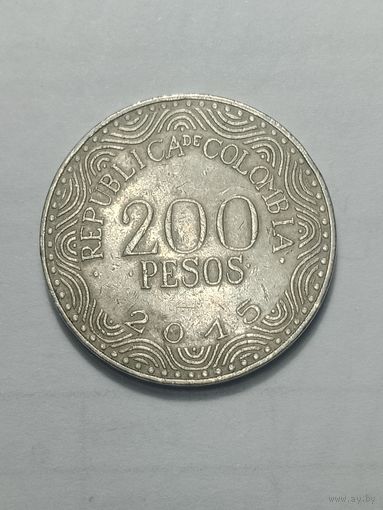 Колумбия 200 песо 2015 года .