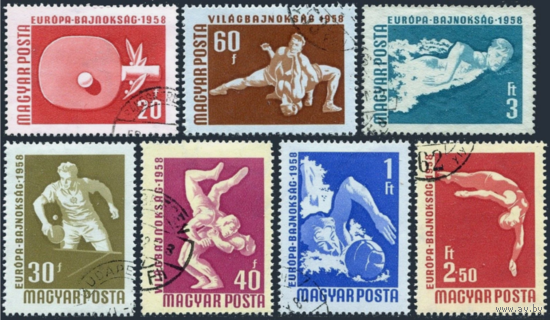 Спорт Борьба Плавание Теннис Чемпионат Европы мира 1958 Венгрия