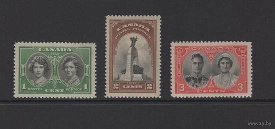 1939 Канада** Королевский визит, Король Георг VI, Королева Елизавета, Принцессы Елизавета и Маргарет SG#372-374