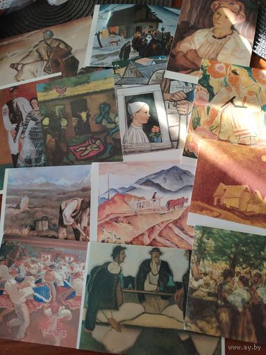 Открытки Живопись. Народный Словенский музей. 13 штук./Д