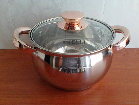 Кастрюля со Стеклянной Крышкой - 2,1 литра.