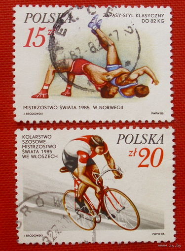 Польша. Спорт. ( 2 марки ) 1986 года.