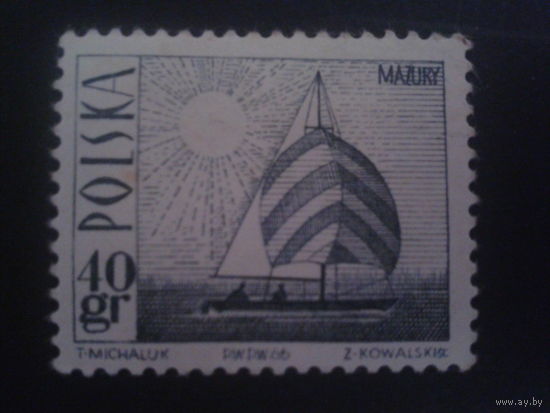 Польша 1966 стандарт парусник