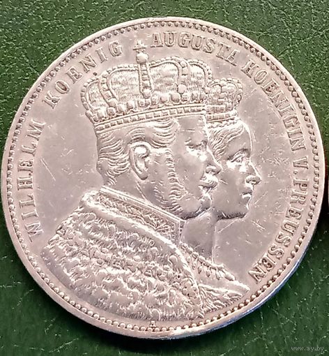 Пруссия 1 талер 1861. Коронация