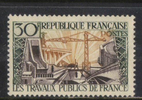 Франция 1957 Общественные работы Строительство #1142**