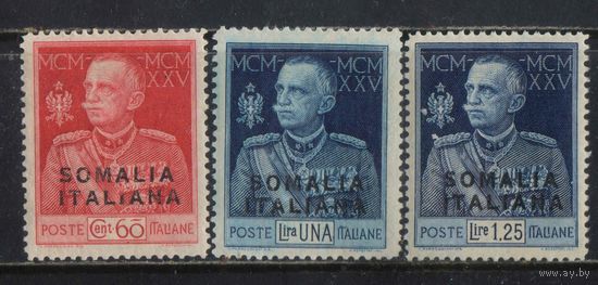 Италия Колонии Сомали 1925 Виктор-Эммануил III Надп Полная #71-3**