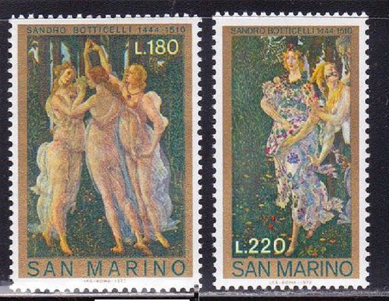 Сан Марино 1972 искусство живопись ** Ботичелли из серии