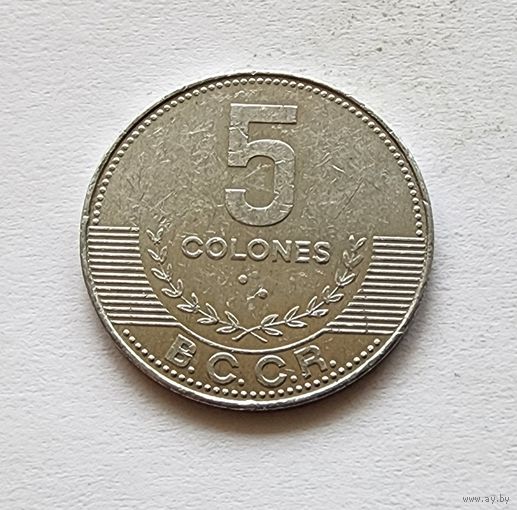 Коста-Рика 5 колонов, 2012
