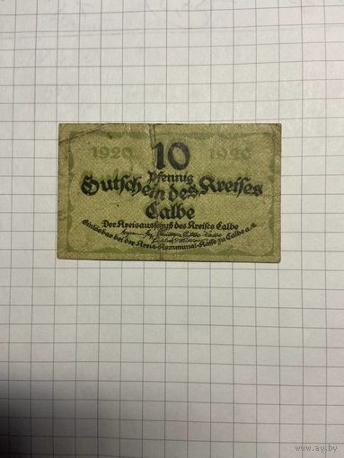Нотгельд 10 пфеннигов 1921 год. -2112