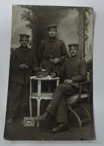 Фото немецких солдат  1917 г. 1-я мировая война. Размер 8.6-13.7 см.