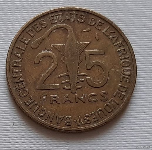25 франков 1992 г. Западная Африка