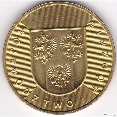 Польша 2 злотых, 2004 Лодзинское воеводство UNC