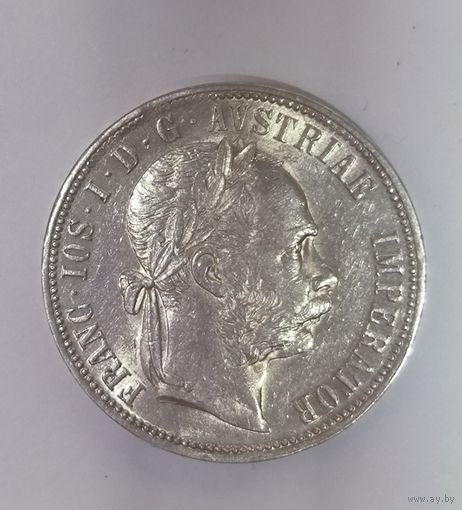 Флорин 1884 Австро-Венгрия ярчайший штемпельный блеск