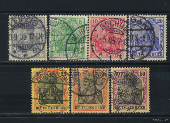 Германия Имп 1902 Вып Германия в короне (II) Стандарт БВЗ #68,70-74,76