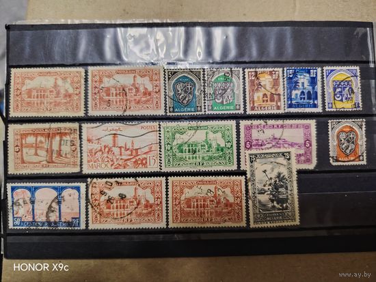 Лот гашенных марок колоний Франции
