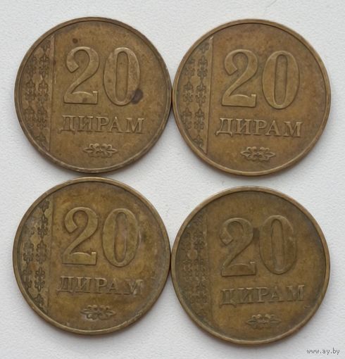 Таджикистан. 20 дирам 2011 года.
