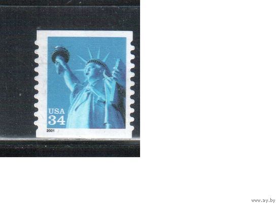 США-2001 (Мих.3426) , * (без клея) , Стандарт, Статуя Свободы(одиночка)