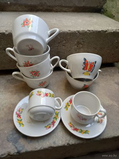 Посуда СССР,  чашки, блюдца, цена за все