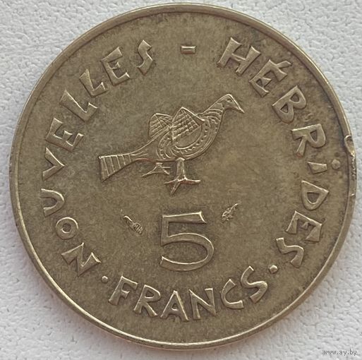Новые Гебриды 5 франков 1979 г.
