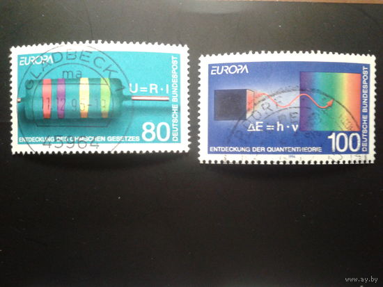 Германия 1994 Европа, физика Михель-1,2 евро гаш. полная серия