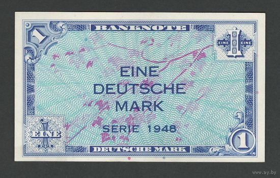 Германия ФРГ 1 марка 1948 года. Тип Р-2a. Состояние UNC