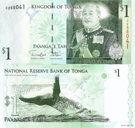 Тонга 1 паанга образца 2009 года UNC p37(2) серия С