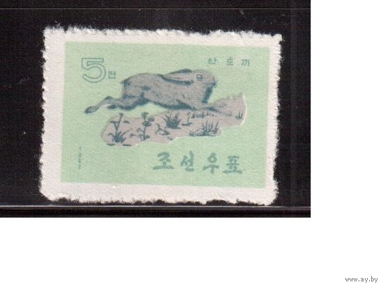КНДР-1962,(Мих.434)   ,  Фауна, Заяц