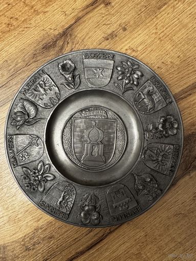 Тарелка оловянная