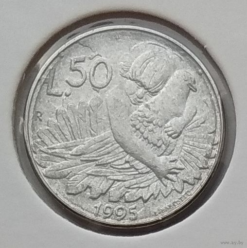 Сан-Марино 50 лир 1995 г. В холдере
