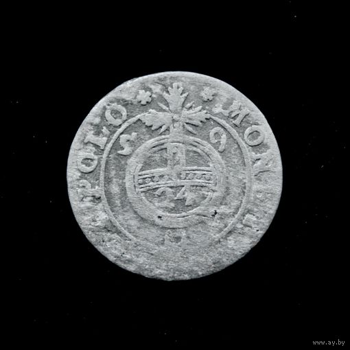 Полторак 1659 г. Познань (Речь Посполитая), Ян Казимир. Редкая!