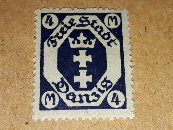 Германия Данциг 1921, 1922, 1923 Стандарты Герб Чистая марка