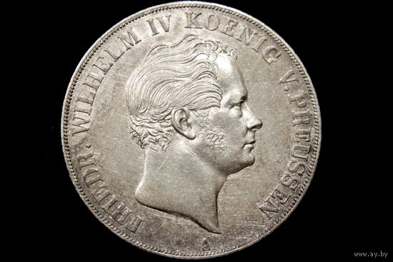 2 талера 1842 г. Пруссия (Германия), Фридрих Вильгельм IV. Кабинетная патина!