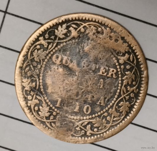 Британская Индия 1/4 анна 1810