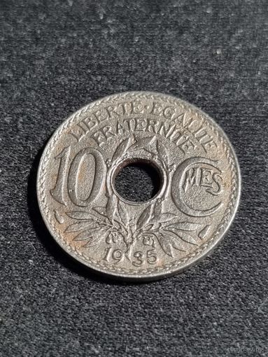 Франция 10 сантимов 1935