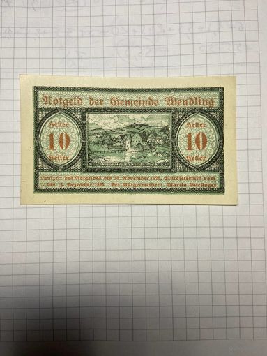 10 геллеров (нотгельды) Австрия.-2212