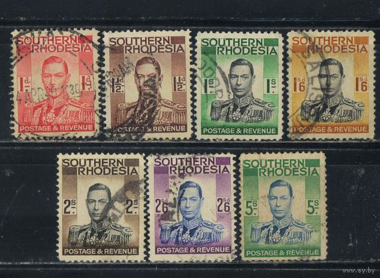 GB Колонии Родезия Южная 1937 GVI Стандарт Концовка #43-4,51-4