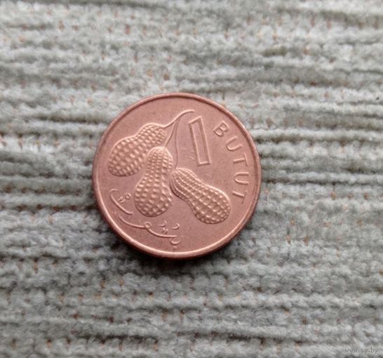Werty71 Гамбия 1 бутут 1998 год Арахис Один год чекана