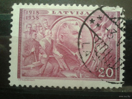 Латвия 1938 Президент Ульманис