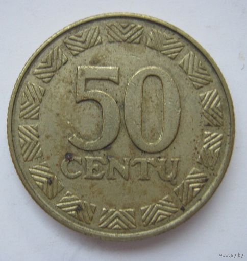 Литва 50 центов  1997 г.